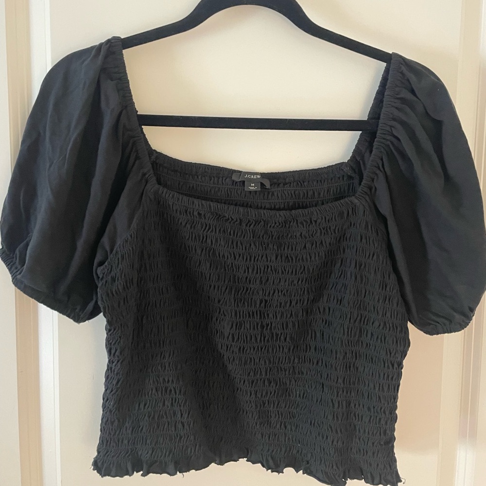 Smocked crop top JCrew